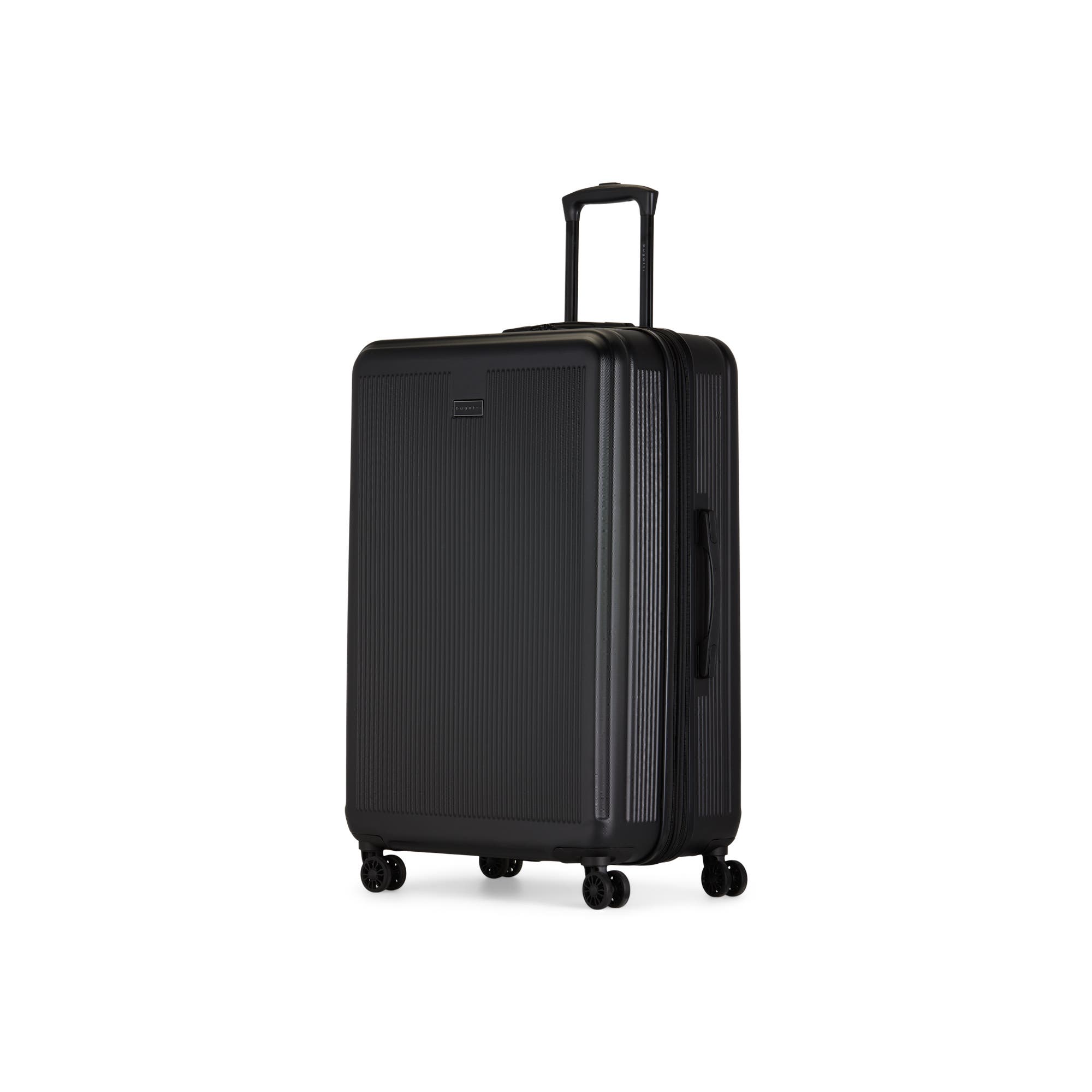 bugatti Singapore Hardside Check-In Large Luggage with Expansion, Alternate, color, Black