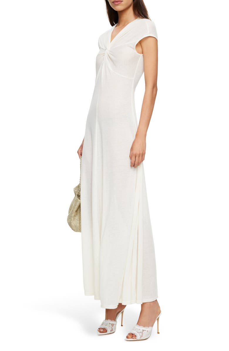 LIONESS Adriana Twist Front Maxi Dress, Alternate, color, Vanilla