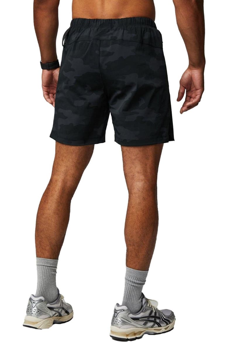 Men's The 7" One Short, Alternate, color, Black Tactical Camo