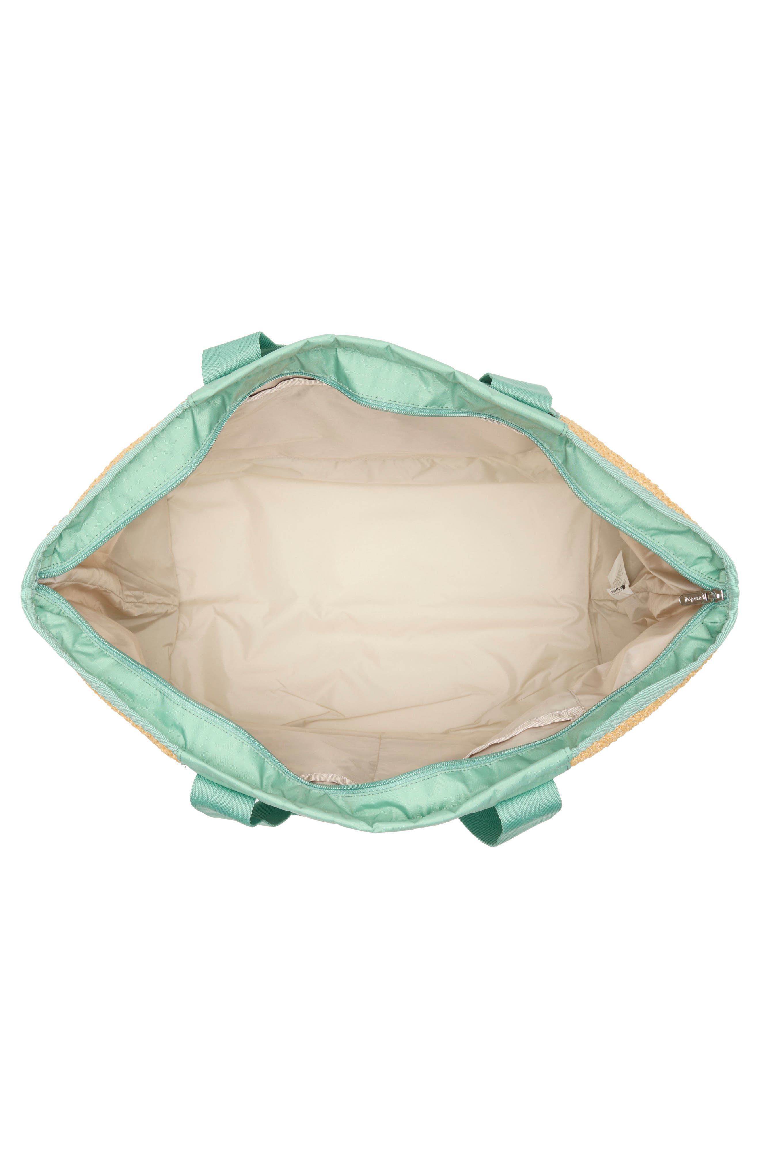 LeSportsac Raffia East/West Tote Bag, Alternate, color, Sage Green Raffia