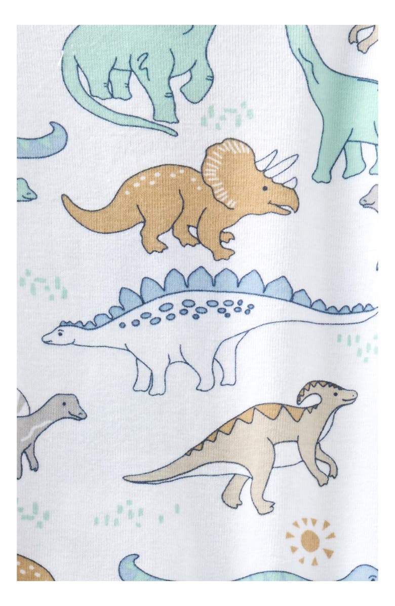 BUTTERBLU Cruz One-Piece Organic Cotton Footie Pajamas, Alternate, color, Rawr-Some