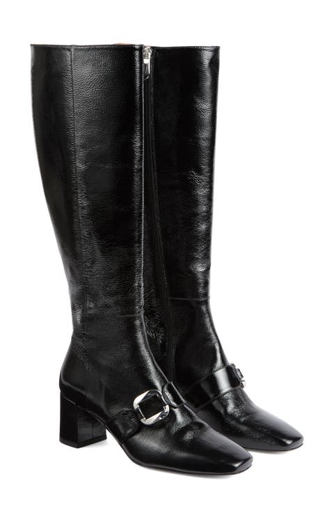 Gigi Oloid Block Heel Knee High Boot (Women)
