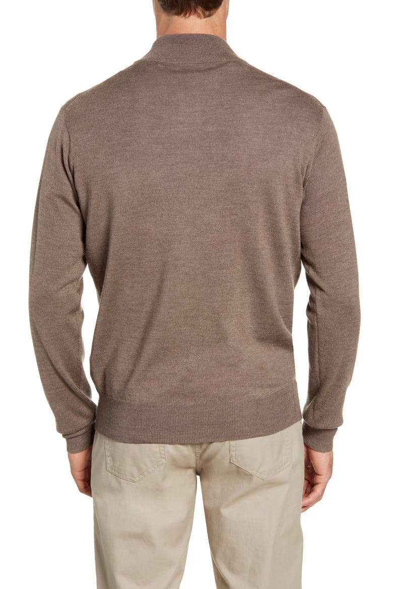 Crown Soft Wool Blend Quarter Zip Sweater, Alternate, color, RYE