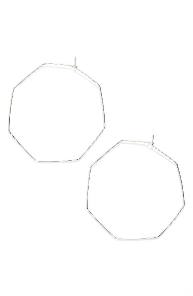 Nashelle Octagon Hoop Earrings, Main, color,