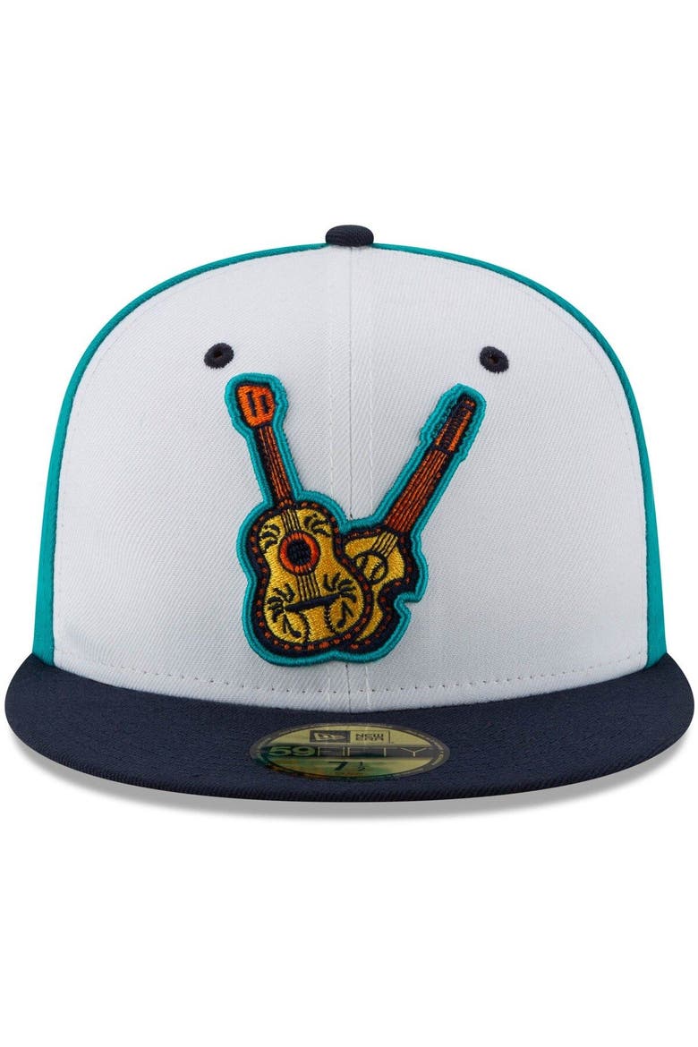 Men's New Era White/Navy Vihuelas de Nashville Copa de la Diversion 59FIFTY Fitted Hat, Alternate, color, White