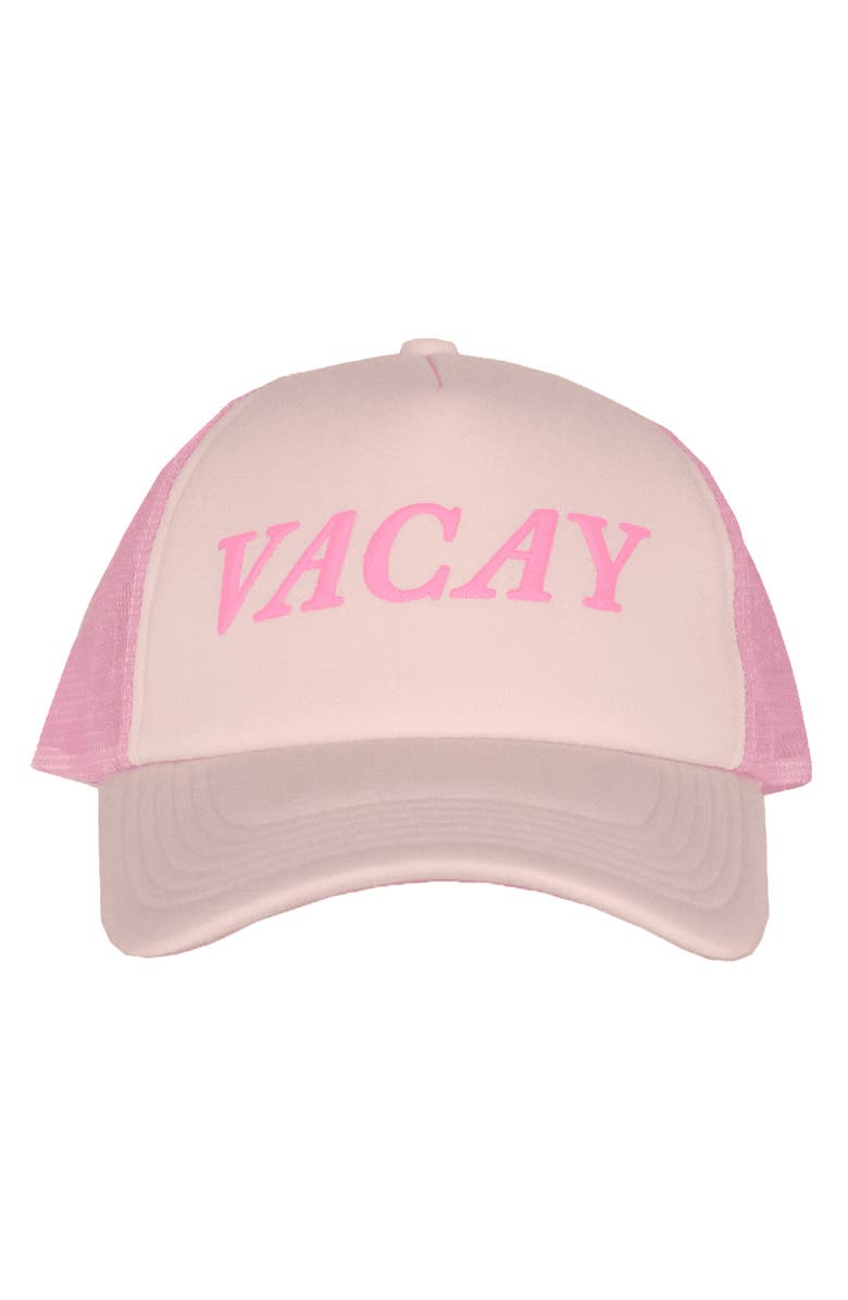 Sunshine Tienda Vacay Trucker Hat, Main, color, Pink