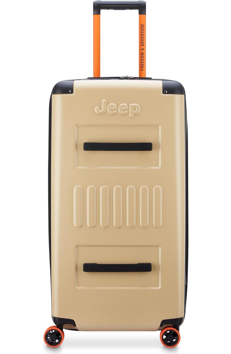 JEEP JH002B Checked-Large 29 Inch Hardside Expandable Luggage with Spinner Wheels, Main, color, Warm Sand
