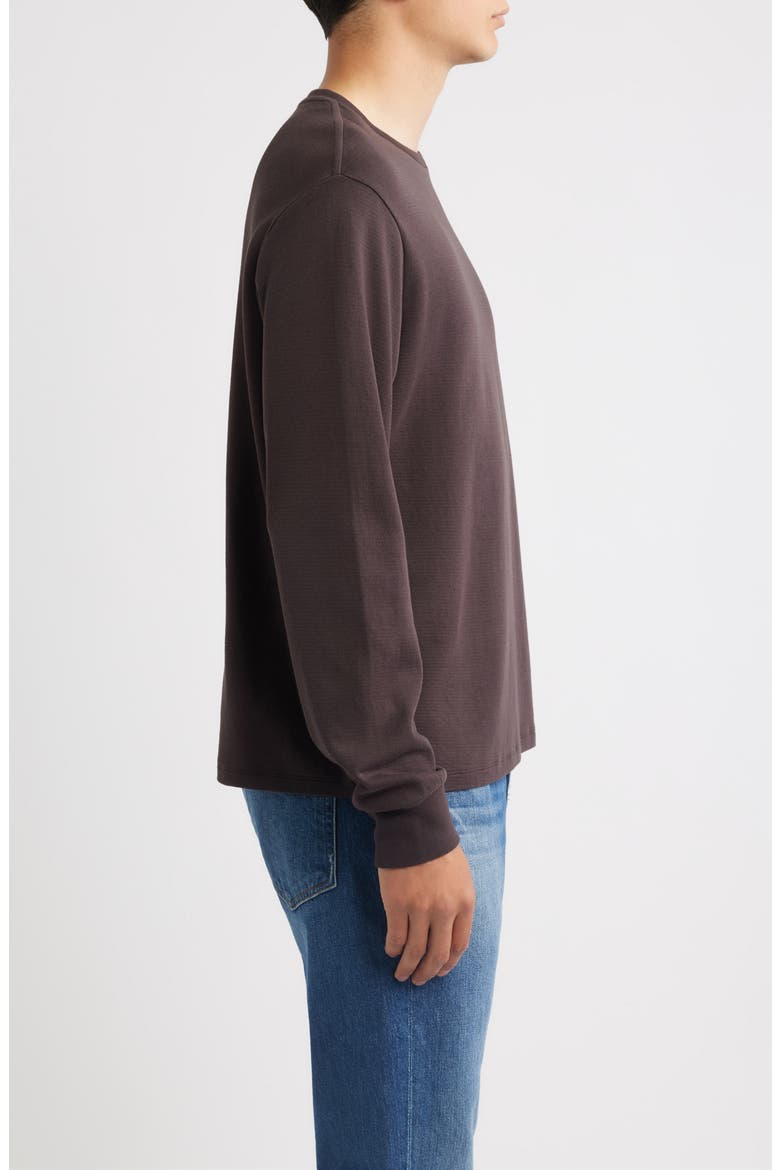 Duo Fold Long Sleeve Cotton T-Shirt, Alternate, color, DEEP BROWN