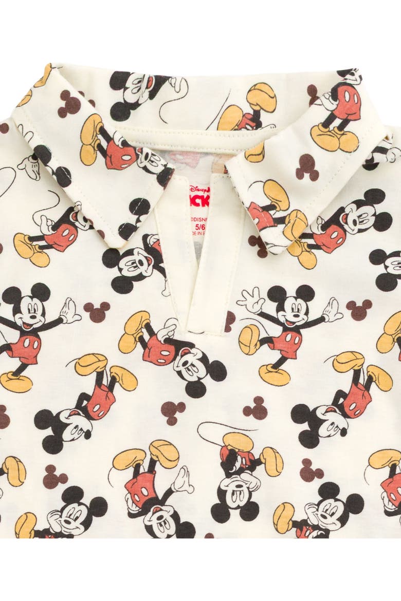 Mickey Mouse 2-Piece Polo and Pants Set, Alternate, color, Cream Brown Mickey