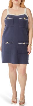 English Factory Contrast Trim Patch Pocket Dress