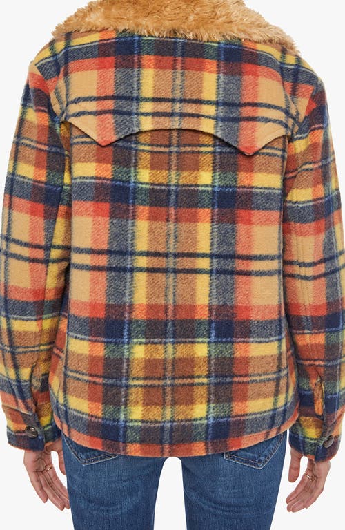 Mother The After School Special Jacket With Faux Fur Lining In Multi