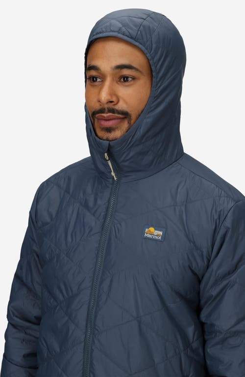 Marmot Onward Water Repellent Insulated Hooded Jacket In Blue
