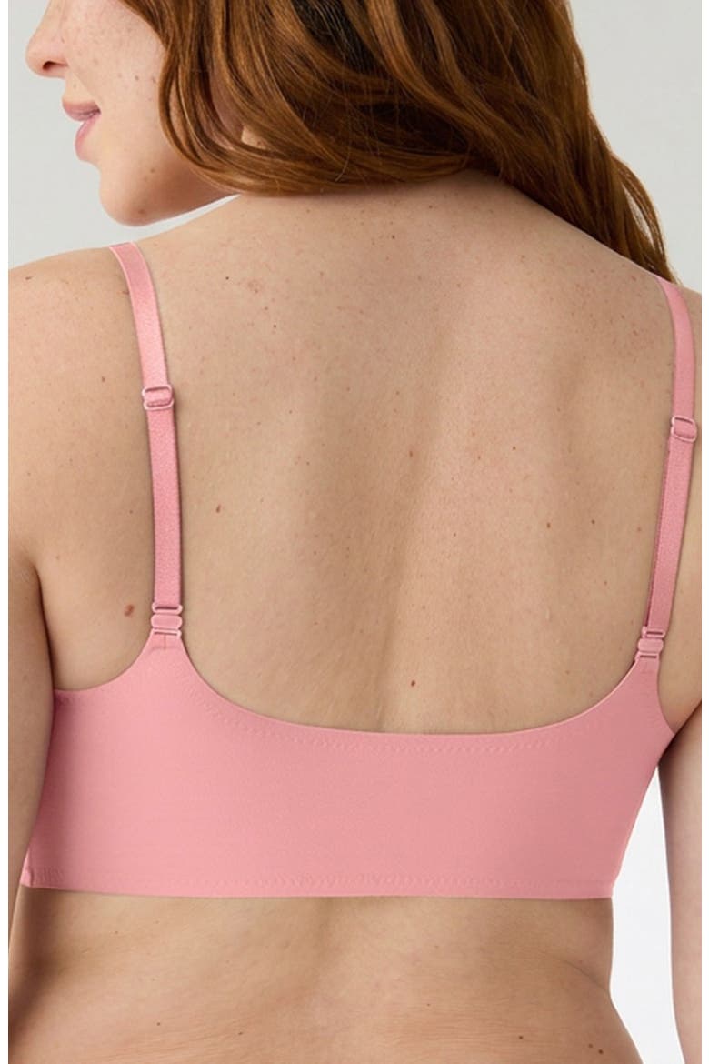 The True Body Triangle Convertible Strap Bralette, Alternate, color, WILD ROSE
