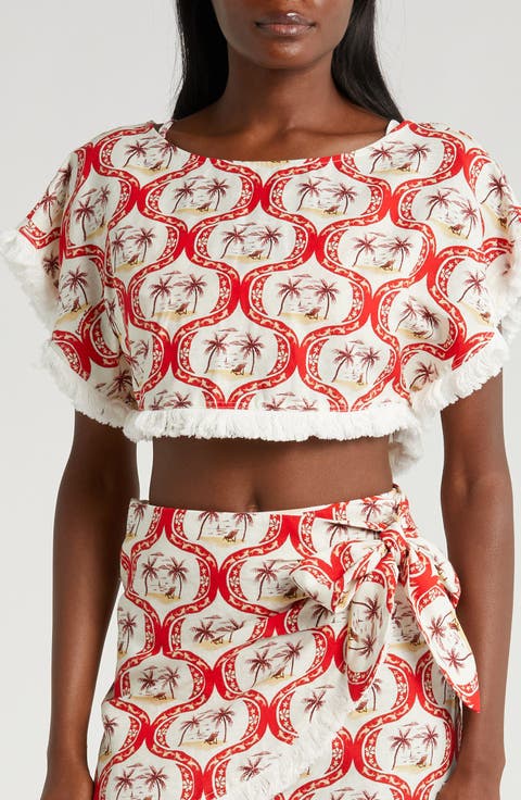 Summer Beach Cover-Up Crop Top