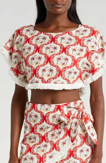 FARM Rio Summer Beach Cover-Up Crop Top