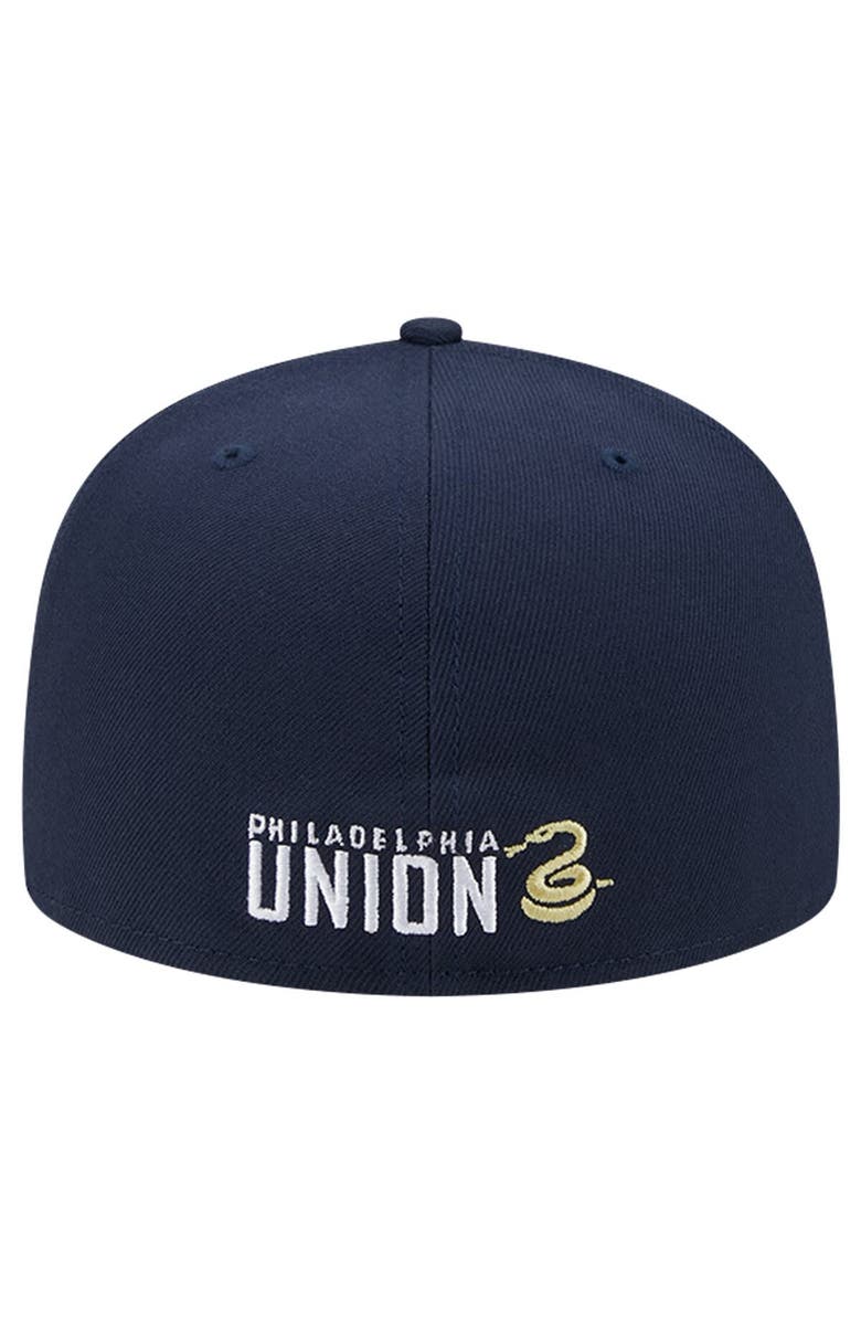New Era Men's New Era White/Navy Philadelphia Union 2024 Kick Off Collection 59FIFTY Fitted Hat, Alternate, color, White