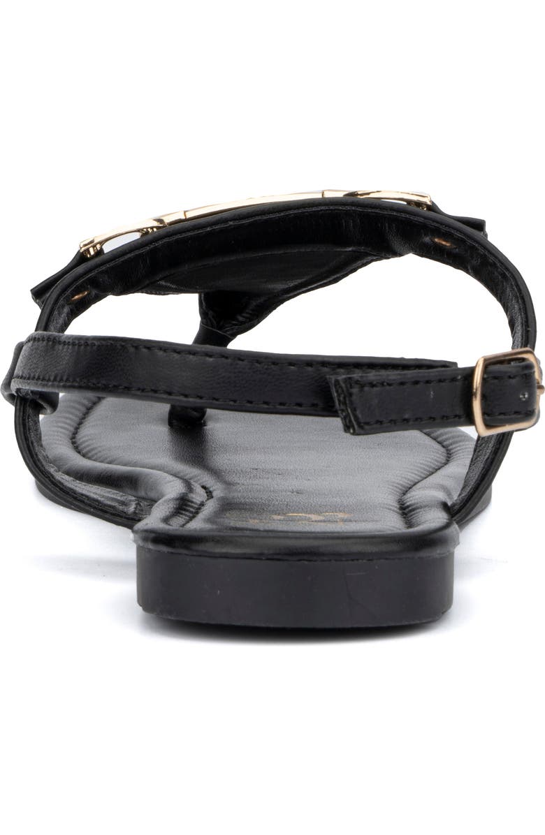 NEW YORK AND COMPANY Angelica Thong Sandal, Alternate, color, Black