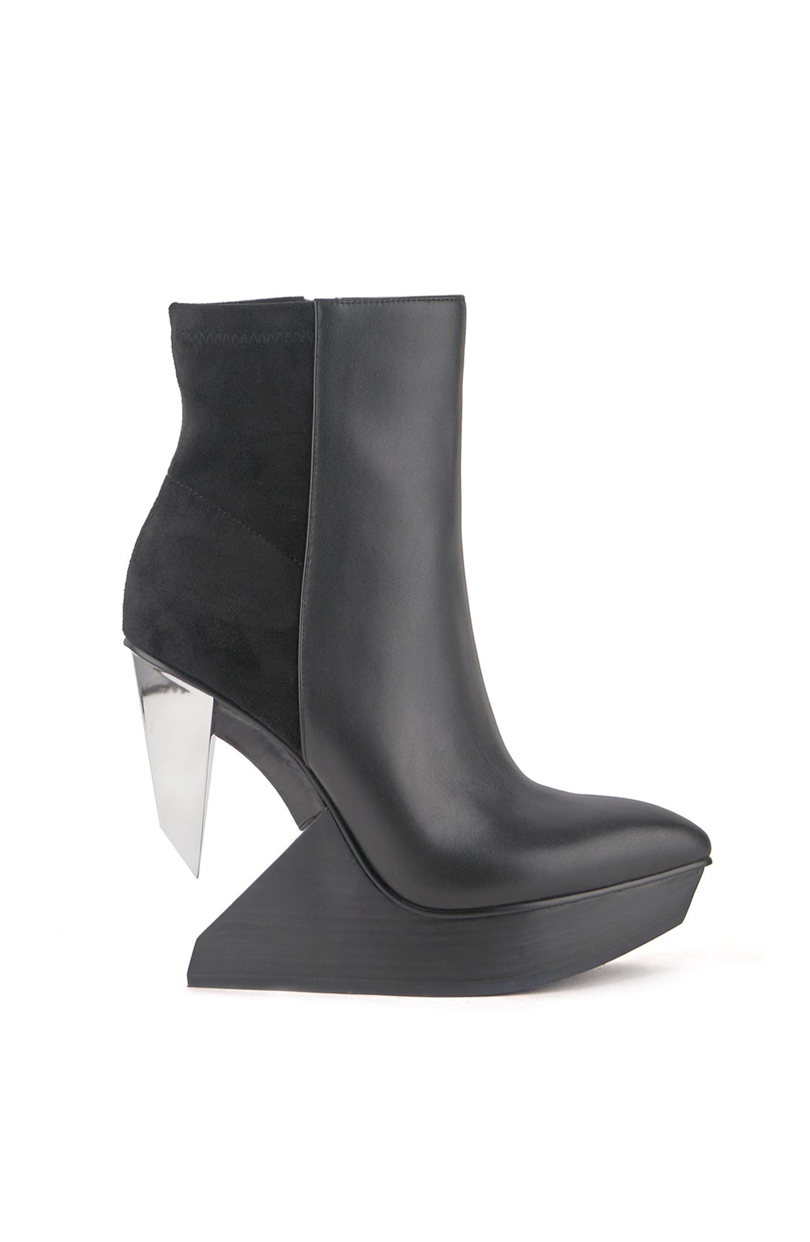 United Nude Edge Platform Bootie, Main, color, Black + Silver