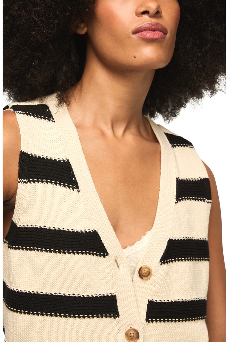 Stripe Sweater Vest, Alternate, color, WHITECAP GRAY