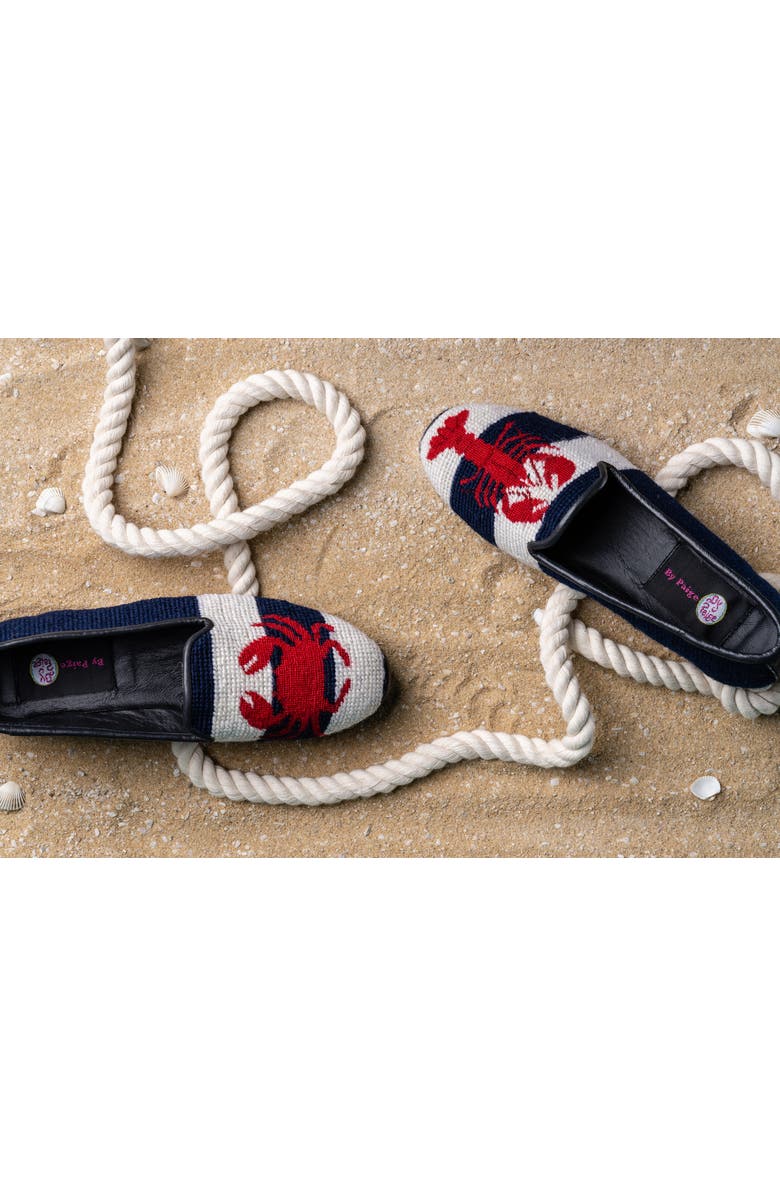 ByPaige BY PAIGE Needlepoint Crab & Lobster Flat, Alternate, color,