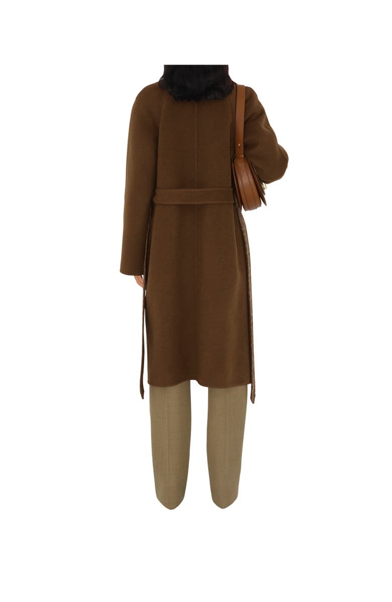Burberry Wool Cashmere Wrap Coat, Alternate, color, Tor/Canvas