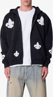 mnml Fleur de Lis Zip Hoodie