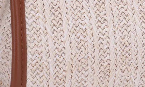 Emperia Annabelle Mini Straw Satchel In Natural/cognac