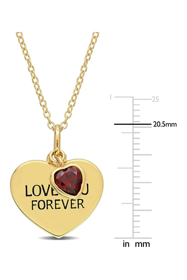 Love You Forever Pendant Necklace, Alternate, color, RED