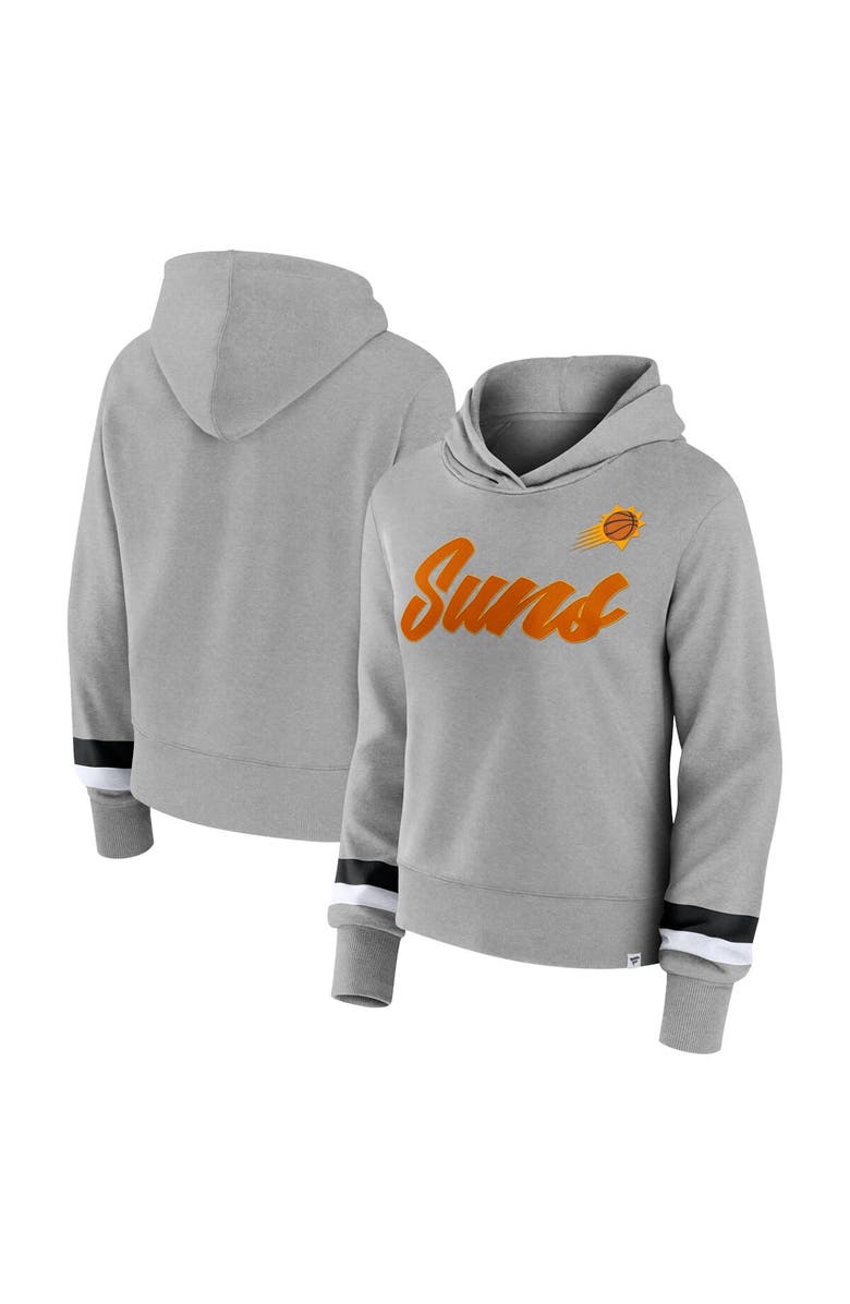 FANATICS Women's Fanatics Branded Heather Gray Phoenix Suns Halftime Pullover Hoodie, Main, color, Heather Gray