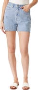Habitual High Waist Eyelet Denim Shorts