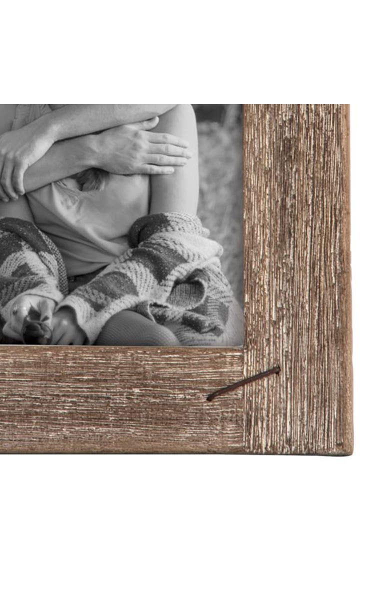 Foreside Home and Garden Single Photo Glass 5x7 Family & Friends Distressed Wood w/ Nail Accents Picture Photo Frame, Alternate, color, Brown