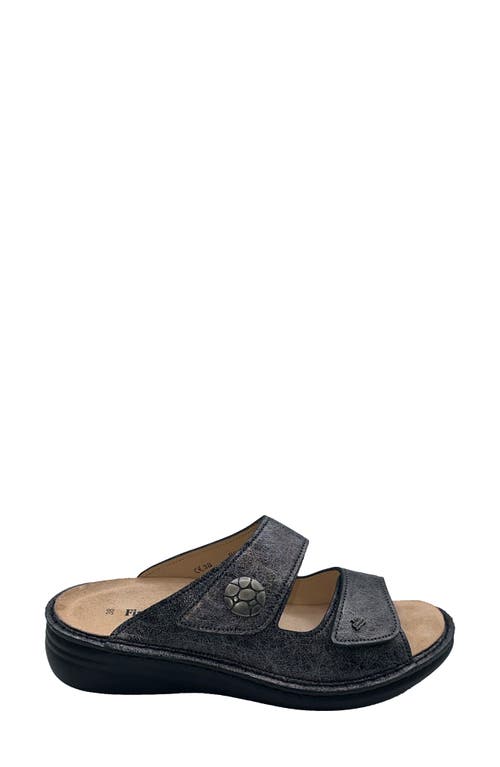 Finn Comfort Moorea Slide Sandal In Platinum Rainbow