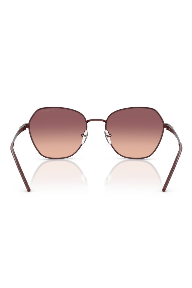 55mm Irregular Sunglasses, Alternate, color, BORDEAUX / PINK VIOLET