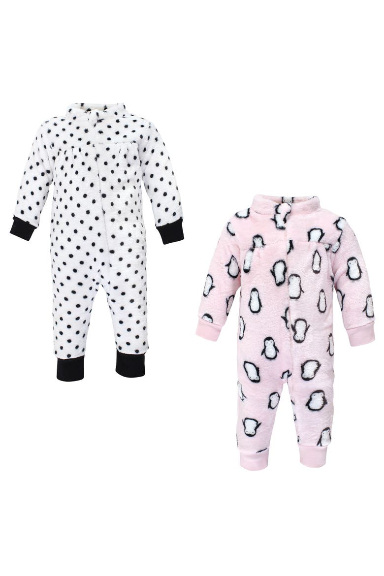 Ultra-soft One-piece Jumpsuits (baby), Main, color, Pink Penguin