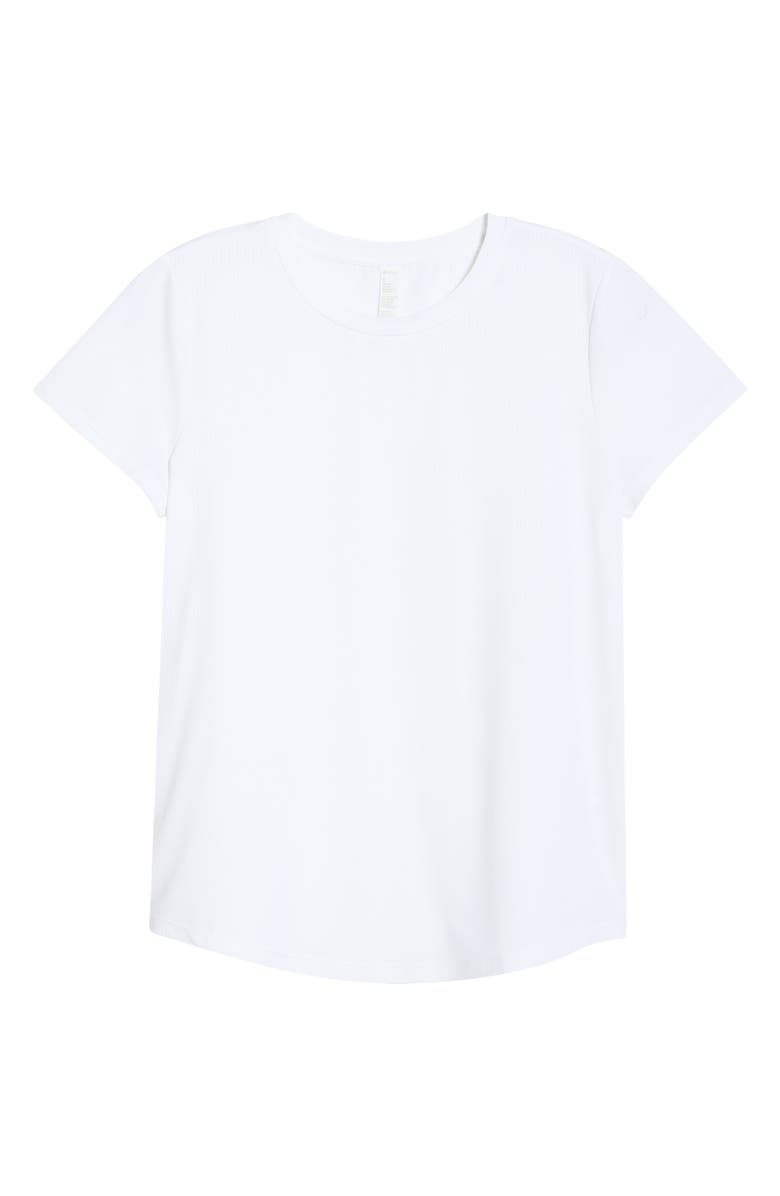 Zella Rally Mesh T-Shirt, Alternate, color, White