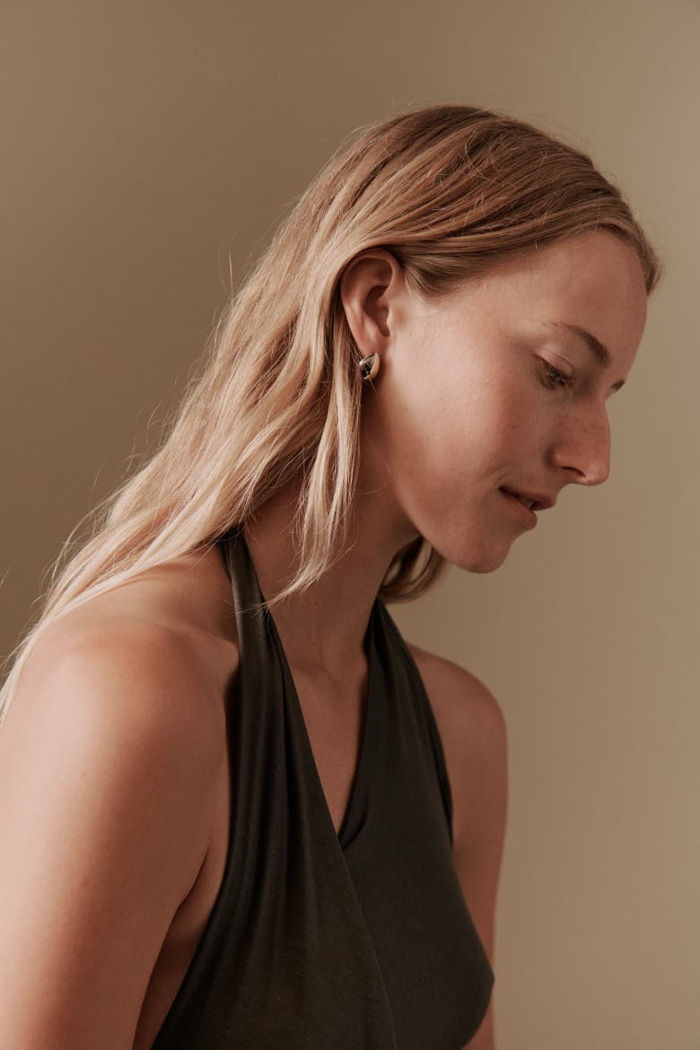 Hannah Teardrop Studs, Alternate, color, Recycled Gold Vermeil
