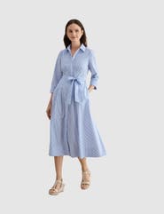 HOBBS LONDON Jane Belted Midi Shirt Dress