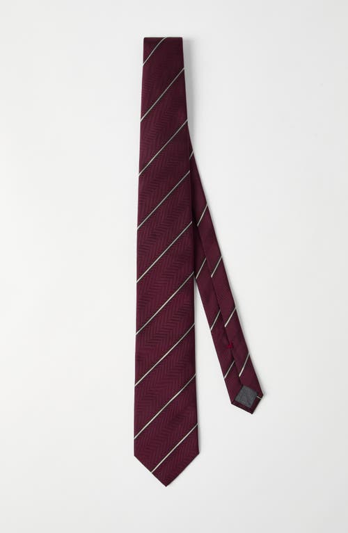 Brunello Cucinelli Striped Silk Tie