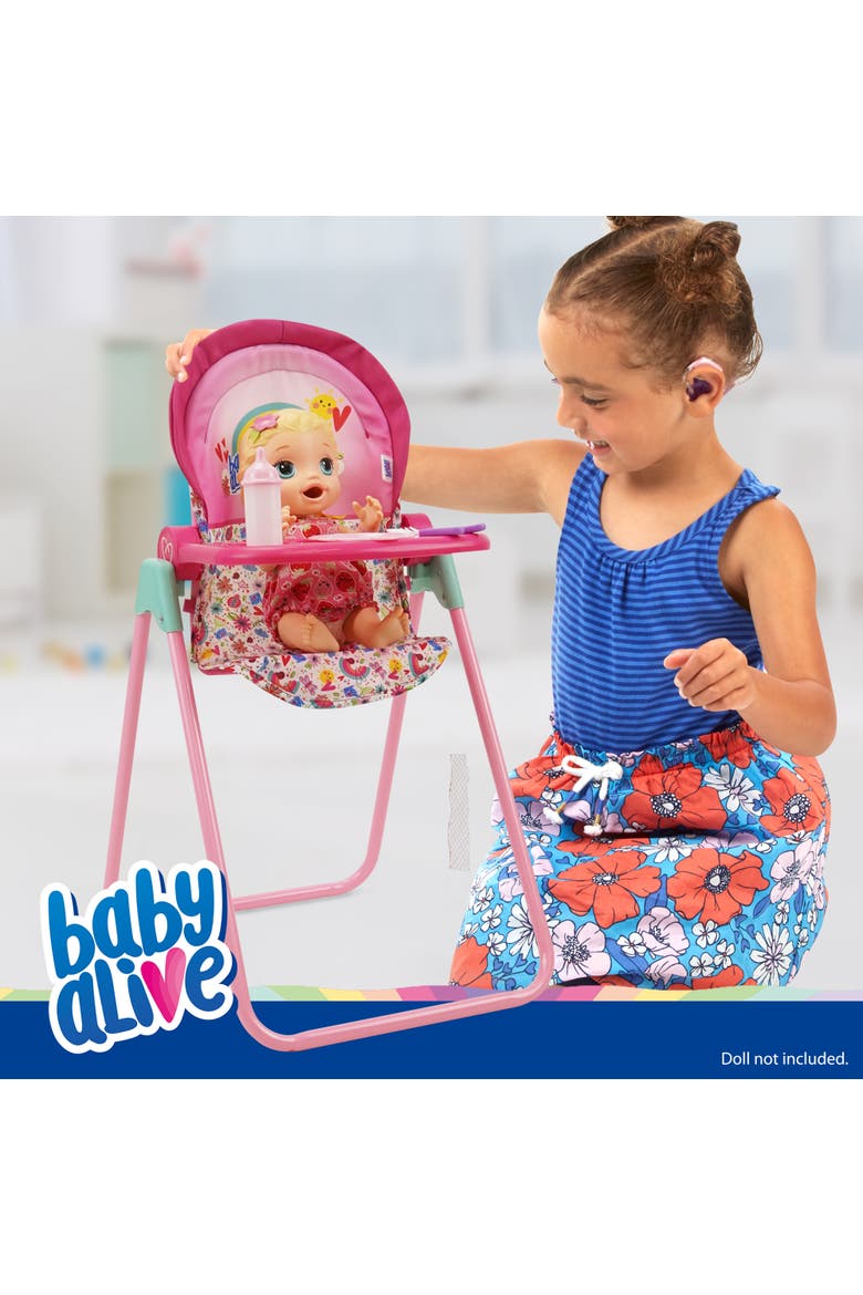 Doll Highchair Set, 6pcs, Fits Dolls Up To 24", Alternate, color, Multicolored