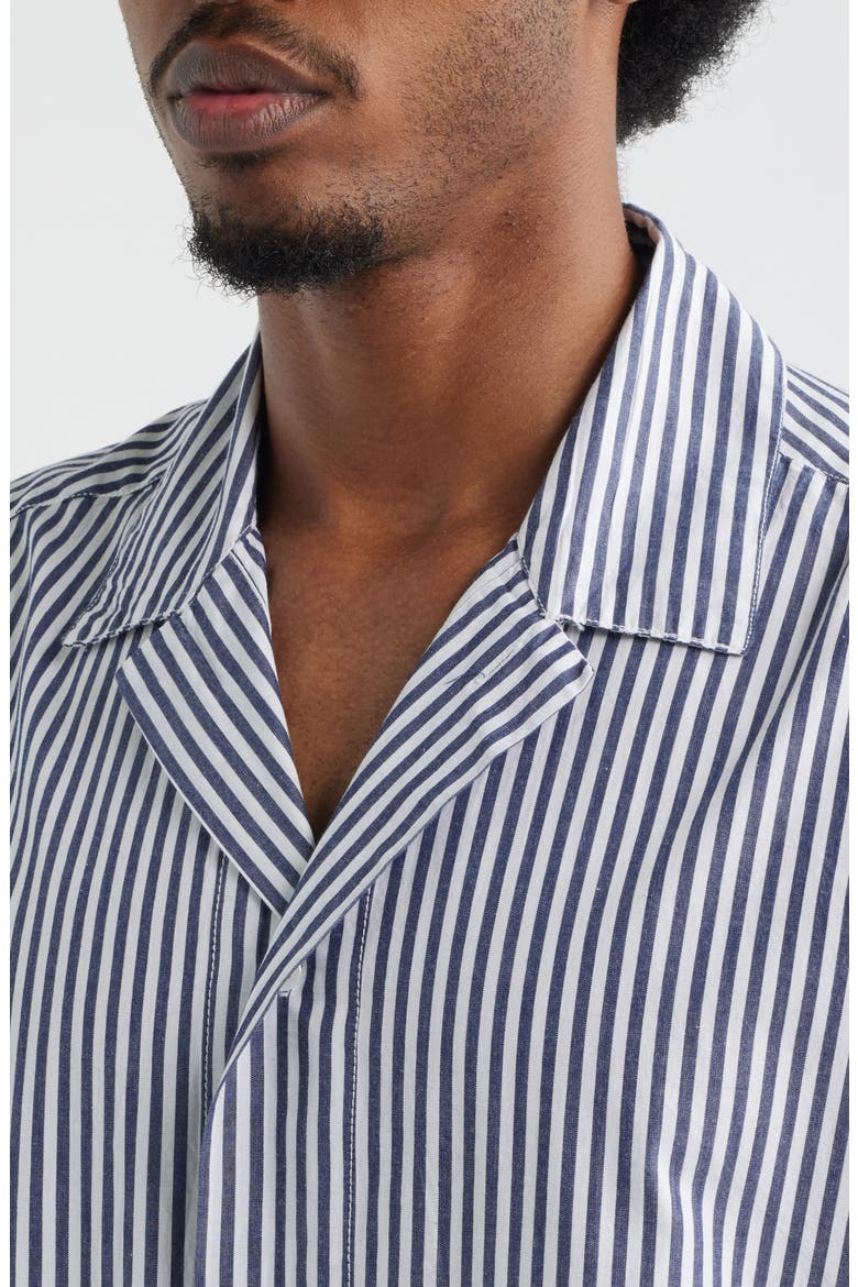 Waiter Stripe Poplin Button-Up shirt, Alternate, color, ROYAL
