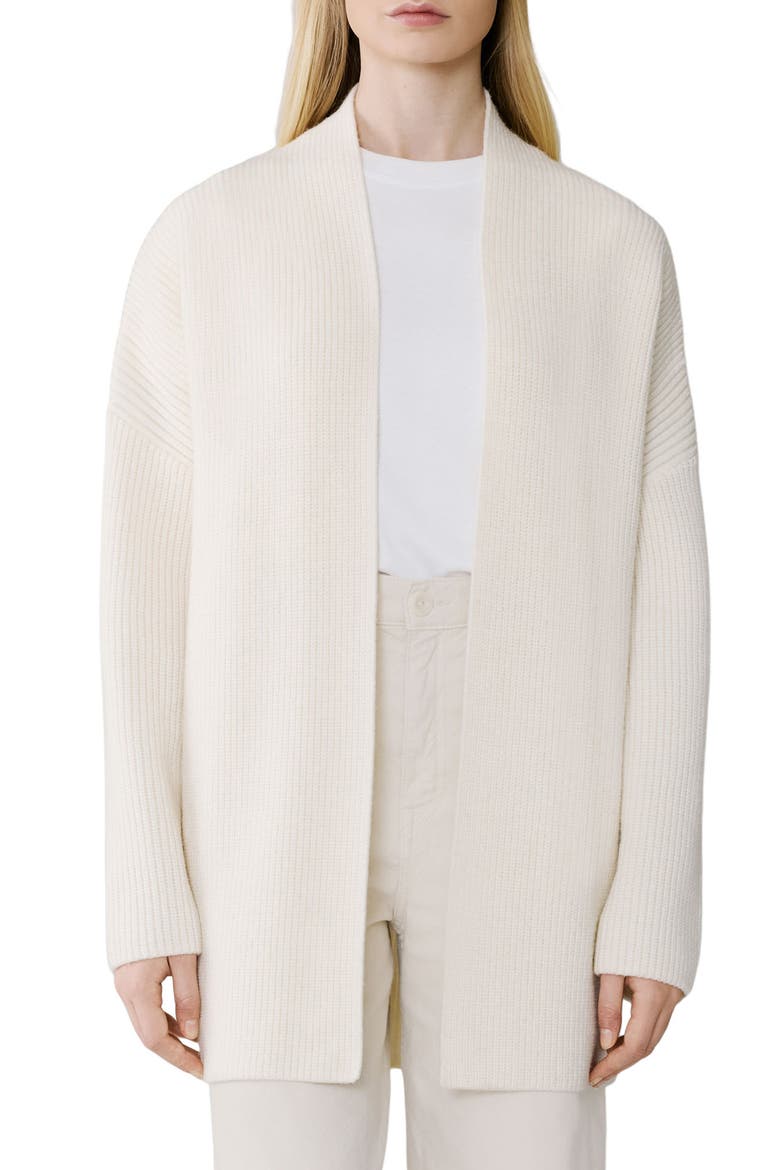 Rib Open Front Cardigan, Main, color, POWDER