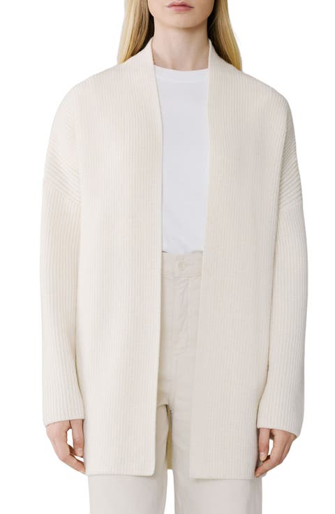 Rib Open Front Cardigan