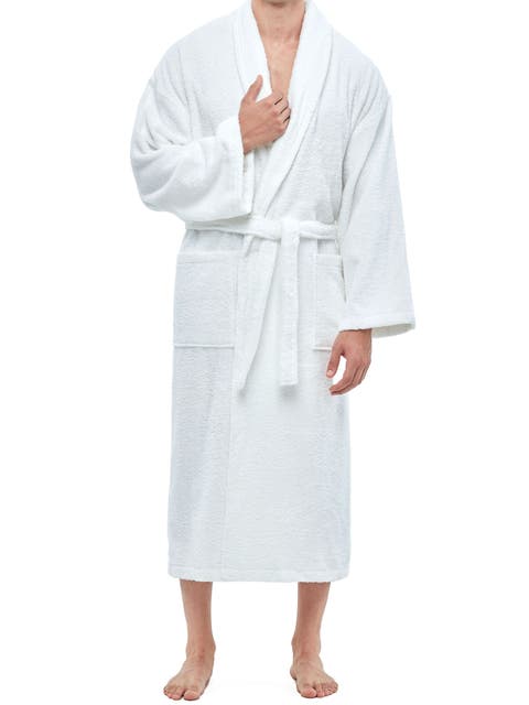 Shawl Collar Turkish Terry Cotton Bathrobe for Men