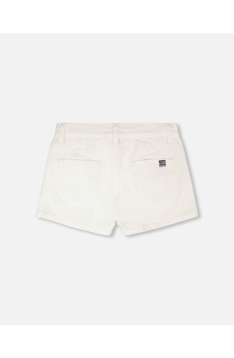 Deux par Deux Soft Stretch Side Pocket Twill Skort, Alternate, color, White