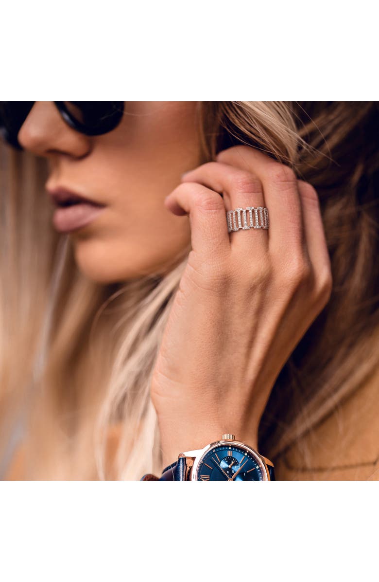 Julianna B. Diamond Filigree Linear Ring 14k, Alternate, color, 14K White Gold