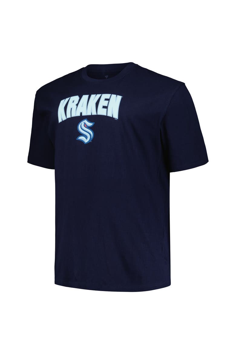 Men's Profile Navy Seattle Kraken Big & Tall Arch Over Logo T-Shirt, Alternate, color, Navy