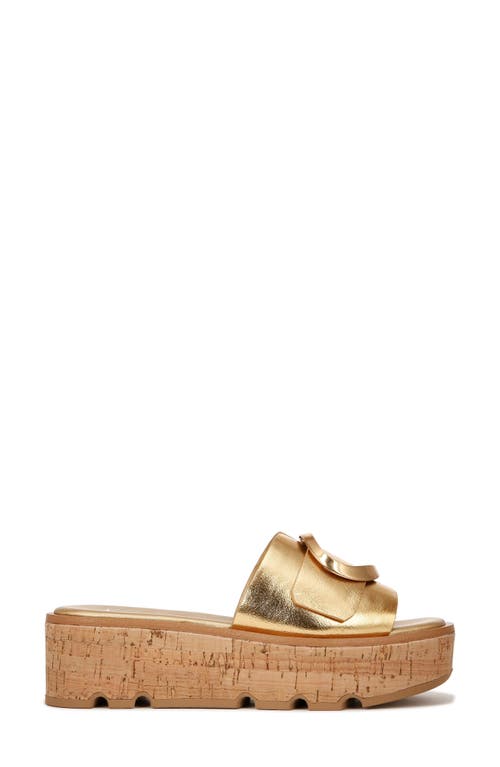 Franco Sarto Hoda Platform Wedge Slide Sandal In Gold
