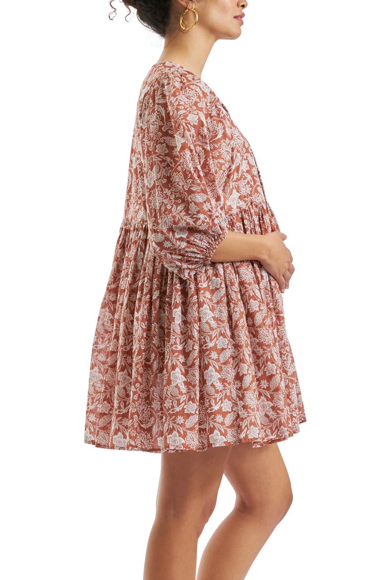 Cali Nursing Dress, Alternate, color, AMBER WHITE