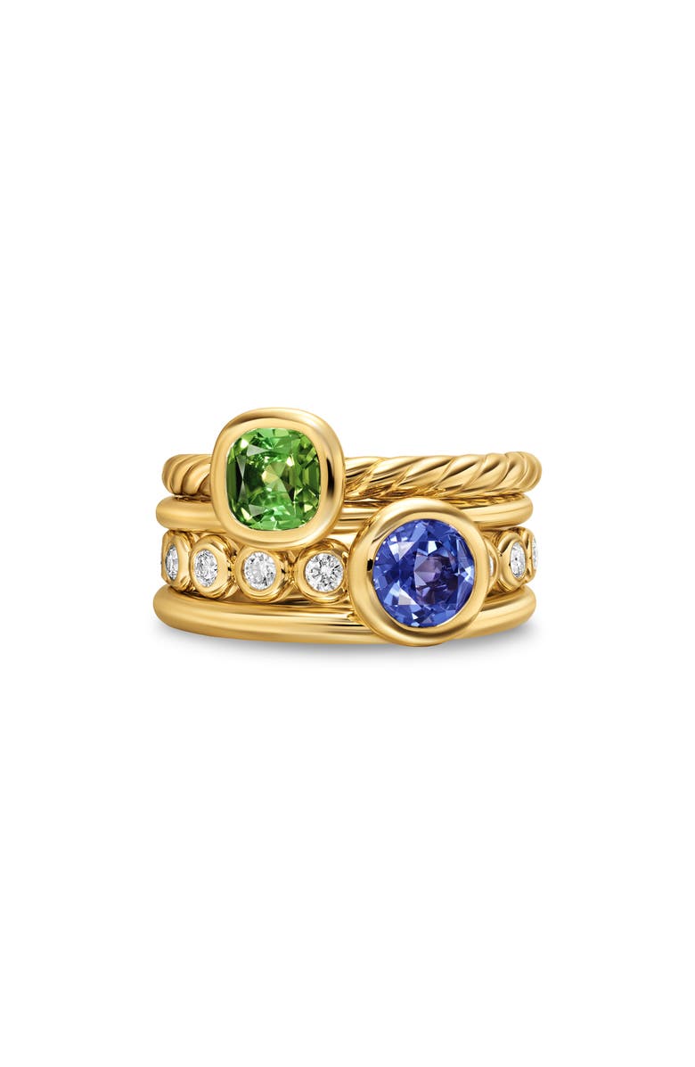 David Yurman Mercer<sup>®</sup> Color Stone Multirow Ring, 10mm, Main, color, Tanzanite
