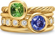 David Yurman Mercer® Color Stone Multirow Ring, 10mm